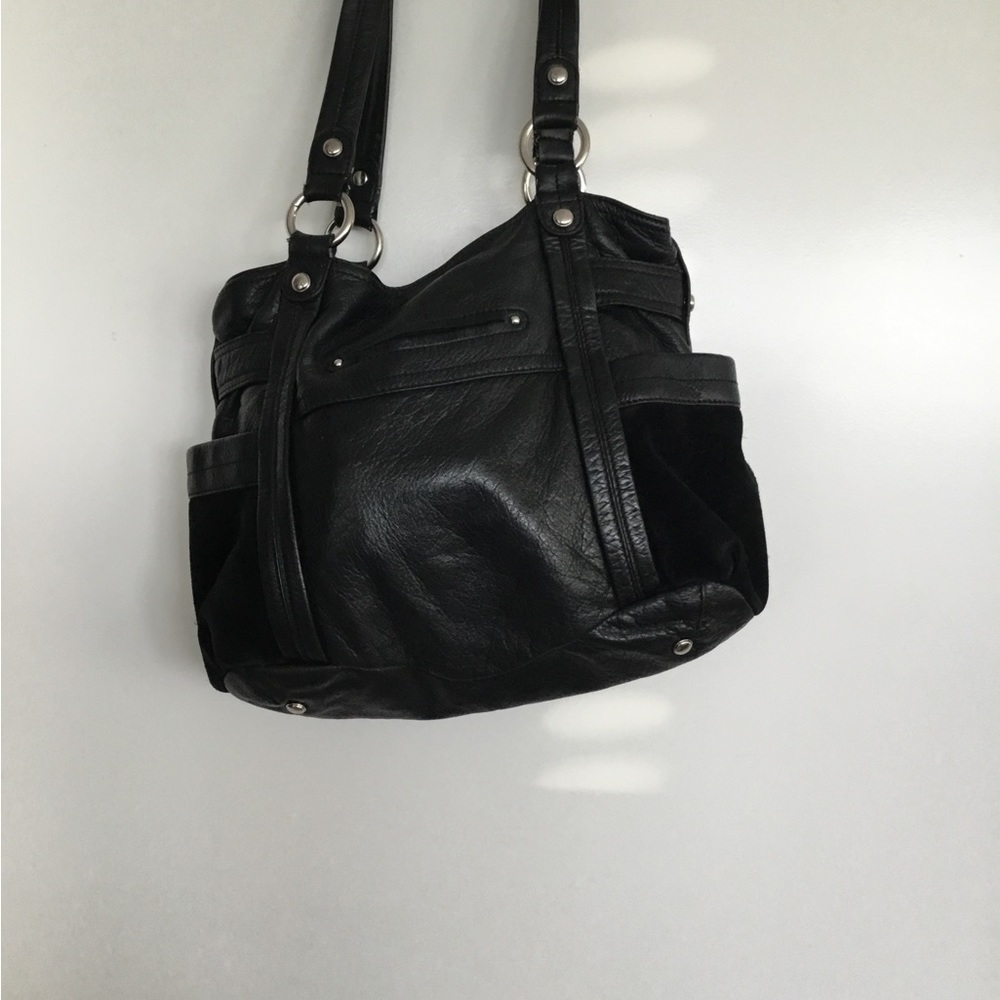 B. Makowsky Shoulder Black Soft Leather Bag $300 - Picture 8 of 13